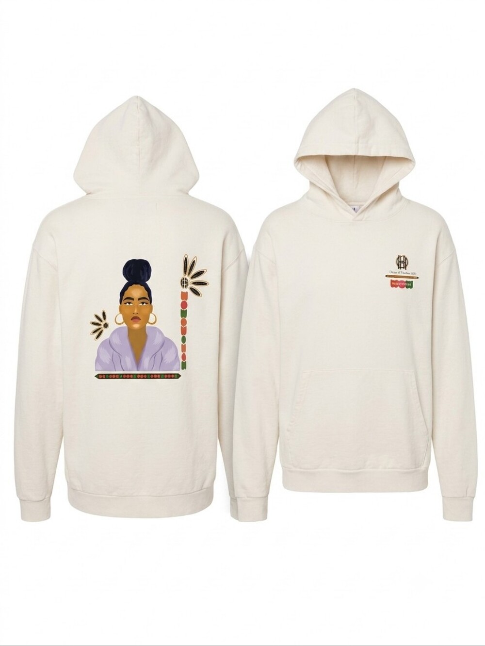 House of Harlow x WOW Collab Hooded Sweatshirt Sz XXL Cream